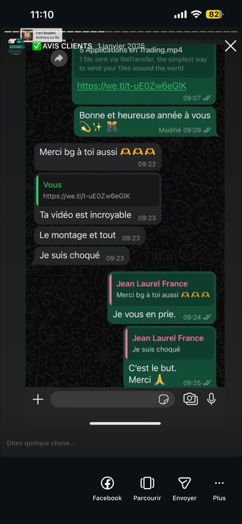 Message d'un client de VisualCraft Agency