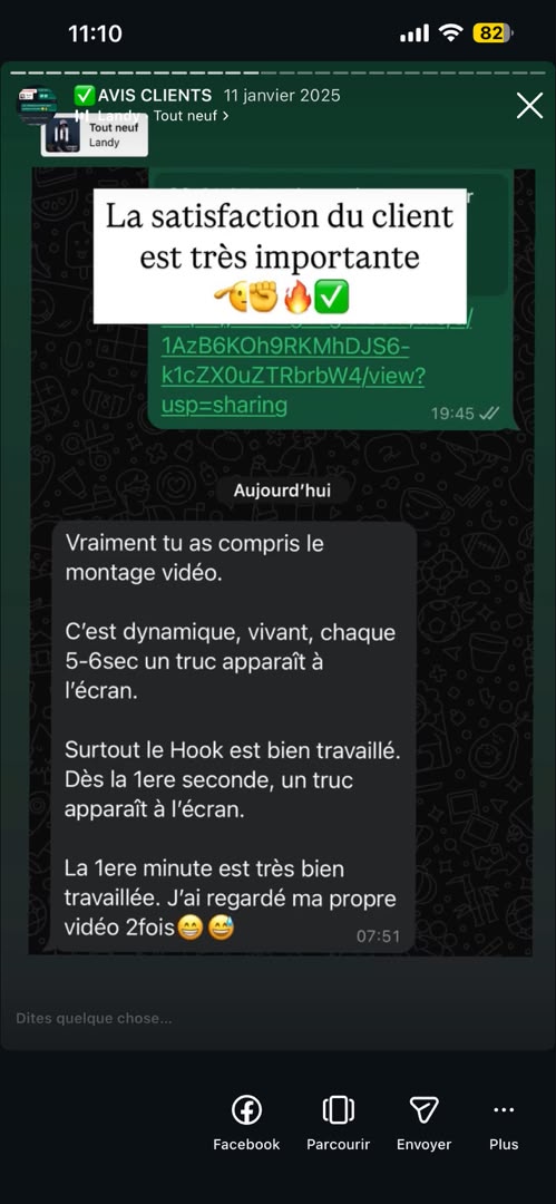 Message d'un client de VisualCraft Agency