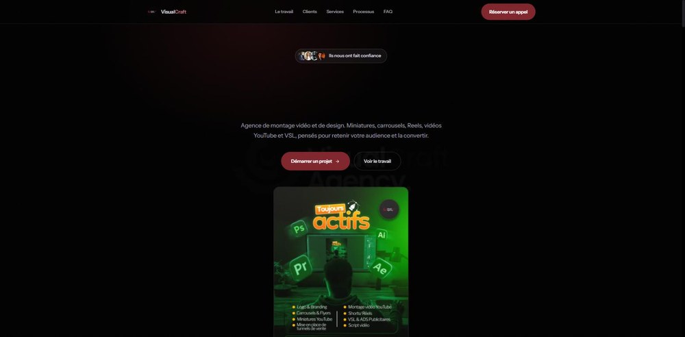 Aperçu du tunnel : VisualCraft Agency